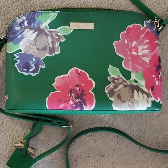 kate spade Handbags - kate spade Green Floral Crossbody Bag
